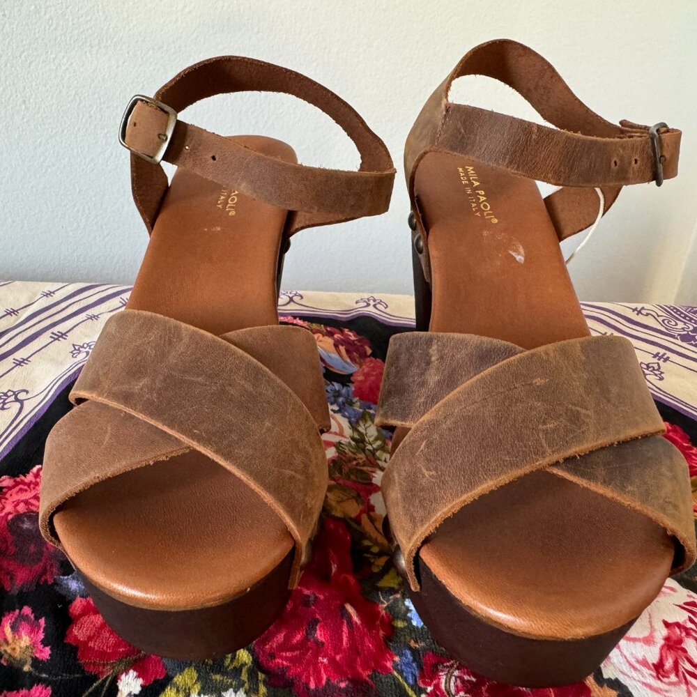 NWT - Mila Paoli Brown Heel Sz - Picture 8 of 12
